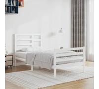 BOWEKAM Mobili,Letti & Accessori,Letti & Telai,Telaio letto senza materasso Bianco Legno massello 90x200 cm
