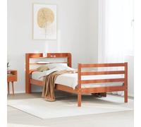 BOWEKAM Mobili,Letti & Accessori,Letti & Telai,Telaio letto senza materasso Cera Marrone 90x190 cm Singolo Legno massello di pino