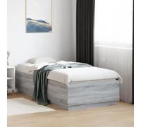 BOWEKAM Mobili,Letti & Accessori,Letti & Telai,Telaio letto senza materasso Grigio Sonoma 90x190 cm Singolo