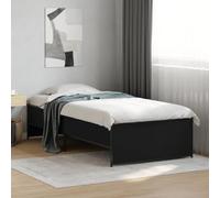 BOWEKAM Mobili,Letti & Accessori,Letti & Telai,Telaio letto senza materasso Nero 75x190 cm Piccolo Singolo