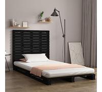 BOWEKAM Mobili,Letti & Accessori,Testiere e pediere,Testiera da parete Nero 81x3x91,5 cm Legno massello di pino