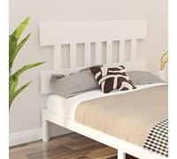 BOWEKAM Mobili,Letti & Accessori,Testiere e pediere,Testiera letto Bianco 203.5x3x81 cm Legno massello di pino
