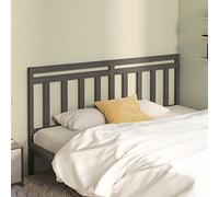 BOWEKAM Mobili,Letti & Accessori,Testiere e pediere,Testiera letto Grigio 186x4x100 cm Legno massello di pino
