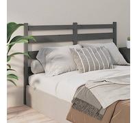 BOWEKAM Mobili,Letti & Accessori,Testiere e pediere,Testiera letto Grigio 206x4x100 cm Legno massello di pino