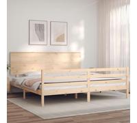 BOWEKAM Mobili,Letti e accessori,Letti e telai del letto,Telaio del letto senza materasso Super King Size in legno massello