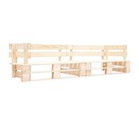 BOWEKAM Mobili,Mobili da esterno,Posti a sedere all'aperto,Panchine da giardino,Divano da giardino a 2 posti in legno naturale