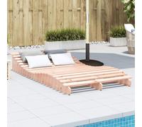 BOWEKAM Mobili,Mobili da esterno,Posti a sedere all'aperto,Sedie prendisole,Lettino prendisole 205x110x31,5 cm in legno massello Douglas