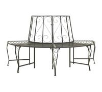 BOWEKAM Mobili, mobili da esterno, posti a sedere per esterni, panchine da giardino, semicircolari, 160 cm, in acciaio