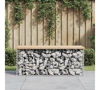 BOWEKAM Mobili,Mobili da esterno,Sedute all'aperto,Panchine da giardino,Design Gabion 103x44x42 cm Legno massello di pino