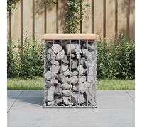 BOWEKAM Mobili,Mobili da esterno,Sedute all'aperto,Panchine da giardino,Design Gabion 33x31x42 cm legno massello pino