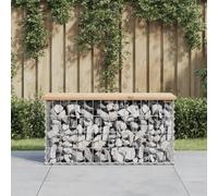 BOWEKAM Mobili,Mobili da esterno,Sedute all'aperto,Panchine da giardino,Design Gabion 83x31.5x42 cm Legno massello di pino