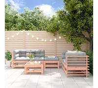 BOWEKAM Mobili,Mobili da esterno,Set di mobili da esterno,6 pezzi Garden Lounge Set in legno massello Douglas