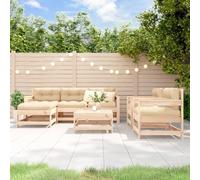 BOWEKAM Mobili,Mobili da esterno,Set di mobili da esterno,7 pezzi Garden Lounge Set in legno massello di pino