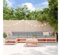 BOWEKAM Mobili,Mobili da esterno,Set di mobili da esterno,7 pezzi Garden Lounge Set in legno massello Douglas