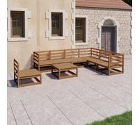 BOWEKAM Mobili,Mobili da esterno,Set di mobili da esterno,8 pezzi Garden Lounge Set miele marrone massello legno di pino