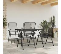 BOWEKAM Mobili,Mobili da esterno,Set di mobili da giardino,5 pezzi Set da pranzo da giardino antracite rete metallica