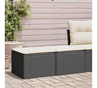 BOWEKAM Mobili,Mobili da esterno,Set di mobili da giardino,Set di 2 pezzi divano da giardino con cuscini in polyrattan nero Acacia