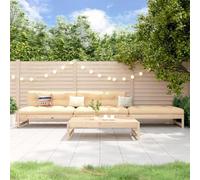 BOWEKAM Mobili,Mobili da esterno,Set di mobili da giardino,Set di 4 pezzi da giardino in legno massello di pino