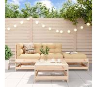 BOWEKAM Mobili,Mobili da esterno,Set di mobili da giardino,Set di 4 pezzi da giardino in legno massello di pino