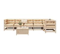 BOWEKAM Mobili,Mobili da esterno,Set di mobili da giardino,Set di divani da giardino in legno massello di pino
