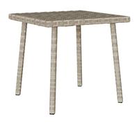 BOWEKAM Mobili,Mobili da esterno,Tavoli da esterno,Tavolino da giardino rettangolare grigio chiaro 40x40x37 cm Poly Rattan