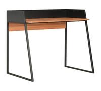 BOWEKAM Mobili, mobili da ufficio, scrivanie, scrivania, nero e marrone, 90 x 60 x 88 cm