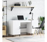 BOWEKAM Mobili,Mobili per ufficio,Scrivanie,Scrivania,Scrivania Bianco 140x50x75 cm Legno Ingegnerizzato