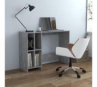 BOWEKAM Mobili, Mobili per ufficio, Scrivanie, Scrivania, Scrivania per Notebook Grigio Cemento 102.5x35x75 cm Legno Ingegnerizzato