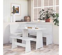 BOWEKAM Mobili, panchine, panche da cucina e da pranzo, panca angolare REINE 151 cm in legno massello di pino bianco