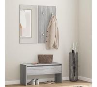 BOWEKAM Mobili,Panchine,Panche di stoccaggio e d'ingresso,Set di mobili per corridoio Grigio Sonoma Engineered Wood