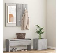 BOWEKAM Mobili,Panchine,Panche di stoccaggio e d'ingresso,Set di mobili per corridoio Grigio Sonoma Engineered Wood