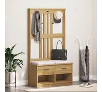 BOWEKAM Mobili, panchine, panche di stoccaggio e ingresso, albero da corridoio Sandens 87 x 40 x 159,5 cm in legno massello di pino