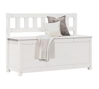 BOWEKAM Mobili, panchine, panche, panchine, bianco, 110 x 41 x 76,5 cm, in legno massello di pino
