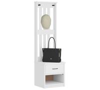 BOWEKAM Mobili, panchine, panche portaoggetti e ingressi, albero da corridoio SANDENS bianco 45 x 40 x 159,5 cm in legno massello di pino