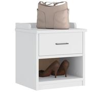BOWEKAM Mobili, panchine, panche portaoggetti e ingressi, panca da corridoio Sandnes, bianco, 45 x 40 x 50 cm, in legno massello di pino