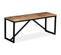 BOWEKAM Mobili, panchine, panche portaoggetti e ingressi, panca in legno di mango massiccio 110 x 35 x 45 cm
