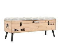 BOWEKAM Mobili, panchine, panche portaoggetti e ingressi, panca portaoggetti 110 cm in legno massello di abete