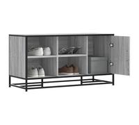 BOWEKAM Mobili, panchine, panche portaoggetti e ingressi, scarpiera, grigio Sonoma, 100 x 40 x 53,5 cm, legno e metallo ingegnerizzati