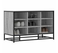 BOWEKAM Mobili, panchine, panche portaoggetti e ingressi, scarpiera, grigio Sonoma, 84 x 40 x 53,5 cm, legno e metallo ingegnerizzati