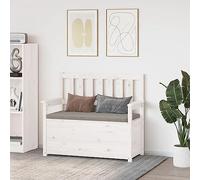 BOWEKAM Mobili, panchine, panchine, bianco, 112,5 x 51,5 x 96,5 cm, in legno massello di pino