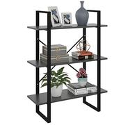 BOWEKAM Mobili,Scaffalature,Librerie & Mensole Piedi, Armadietto Libro Grigio 80x30x105 cm Legno Ingegnerizzato