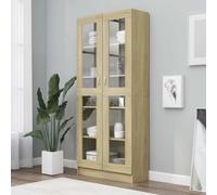 BOWEKAM Mobili,Scaffalature,Librerie & Ripiani in piedi,Vetrine Cabinet Rovere Sonoma 82.5x30.5x185.5 cm Legno Ingegnerizzato