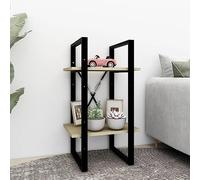BOWEKAM Mobili,Scaffalature,Librerie & Scaffali,2-Tier Book Cabinet Rovere Sonoma 40x30x70 cm Legno Ingegnerizzato