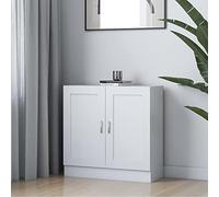 BOWEKAM Mobili,Scaffalature,Librerie & Scaffali,Armadietto Libro Bianco 82.5x30.5x80 cm Legno Ingegnerizzato