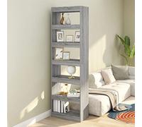 BOWEKAM Mobili,Scaffalature,Librerie & Scaffali,Armadietto Libro/Divisorio Grigio Sonoma 60x30x198 cm