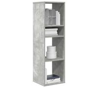 BOWEKAM Mobili,Scaffalature,Librerie & Scaffali,Armadietto Libro Grigio Cemento 34x31x112 cm Legno Ingegnerizzato