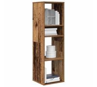 BOWEKAM Mobili,Scaffalature,Librerie & Scaffali,Armadietto Libro Legno Antico 34x31x112 cm Legno Ingegnerizzato