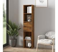 BOWEKAM Mobili,Scaffalature,Librerie & Scaffali,Armadietto Libro Rovere Affumicato 36x30x171 cm Legno Ingegnerizzato