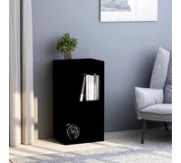 BOWEKAM Mobili,Scaffalature,Librerie & Scaffali,Armadio a 2 ripiani Nero 40x30x76,5 cm Legno Ingegnerizzato