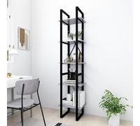 BOWEKAM Mobili,Scaffalature,Librerie & Scaffali,Armadio a 5 ripiani Grigio cemento 40x30x175 cm Legno Ingegnerizzato